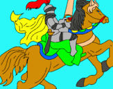 Dibuix Cavaller a cavall pintat per ADAMITO