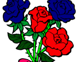 Dibuix Ram de roses pintat per roger2000