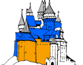 Dibuix Castell medieval pintat per ISMAEL