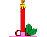 Dibuix Espelma de nadal pintat per berta camprubí