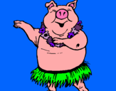 Dibuix Porc hawaià pintat per ralu