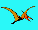Dibuix Pterodàctil pintat per anna oliva aiguadé