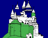 Dibuix Castell medieval pintat per n 
