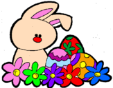 Dibuix Conillet de Pasqua pintat per MERI
