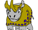 Dibuix Rinoceront  pintat per ISAAC