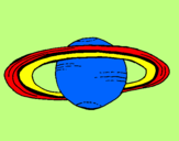 Dibuix Saturn pintat per sira