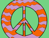 Dibuix Símbol de la pau pintat per WWW.#L