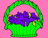 Dibuix Cistell amb flors 4 pintat per judit pujol