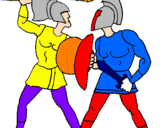 Dibuix Lluita de gladiadors pintat per LAIA