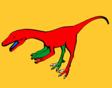 Dibuix Velociraptor II  pintat per iu