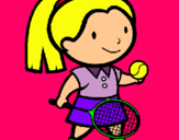 Dibuix Noia tennista pintat per Maria