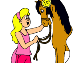 Dibuix Cavall guanyador  pintat per ANNA