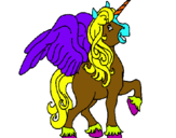 Dibuix Unicorn amb ales pintat per Judit
