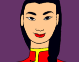 Dibuix Jove xinesa pintat per alejandra