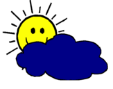 Dibuix Sol i núvol pintat per SARA