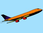 Dibuix Avió en l'aire  pintat per Arnau