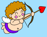 Dibuix Cupido pintat per Herika V.C