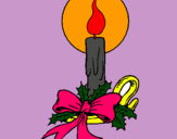 Dibuix Espelma de nadal pintat per mafalda