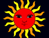 Dibuix Sol pintat per mec