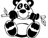 Dibuix Ós Panda pintat per regal