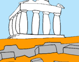 Dibuix Partenó pintat per maria huertas