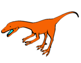Dibuix Velociraptor II  pintat per toni llovera roca