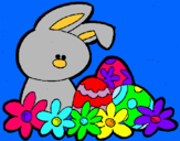 Dibuix Conillet de Pasqua pintat per elena juanals