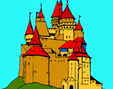 Dibuix Castell medieval pintat per juanilloandreilla
