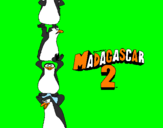 Dibuix Madagascar 2 Pingüins pintat per alebertiño