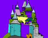 Dibuix Castell medieval pintat per pere