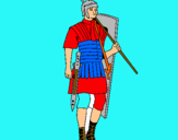 Dibuix Soldat romà  pintat per SAUL