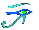 Dibuix Ull Horus pintat per nabila alami .