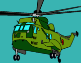 Dibuix Helicòpter al rescat  pintat per JOAN