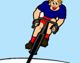 Dibuix Ciclista amb gorra  pintat per biciclicta