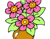 Dibuix Gerro de flors pintat per laura1