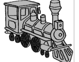 Dibuix Tren pintat per nil