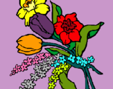 Dibuix Ram de flors pintat per ERIC