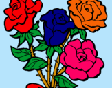Dibuix Ram de roses pintat per tamara