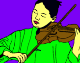 Dibuix Violinista  pintat per mireia heras