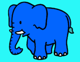 Dibuix Elefant bebè pintat per alafantet