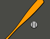 Dibuix Bat i bola de beisbol pintat per jasmokt
