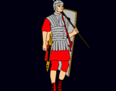 Dibuix Soldat romà  pintat per joana