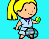 Dibuix Noia tennista pintat per lala