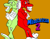 Dibuix Madagascar 2 Manson i Phil 2 pintat per AROA