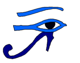 Dibuix Ull Horus pintat per especial