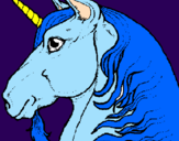 Dibuix Cap d'unicorn pintat per pol