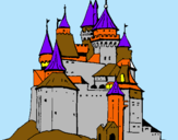 Dibuix Castell medieval pintat per M. jose