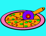 Dibuix Pizza pintat per Laia Muñoz