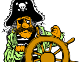 Dibuix Capità pirata pintat per pol