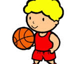 Dibuix Jugador de bàsquet pintat per david